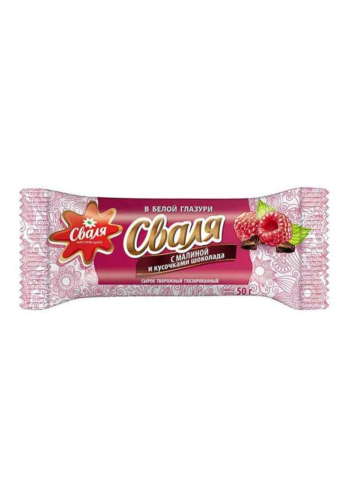 Glazed Snack, Raspberry & Chocolate - 40g, Lithuania