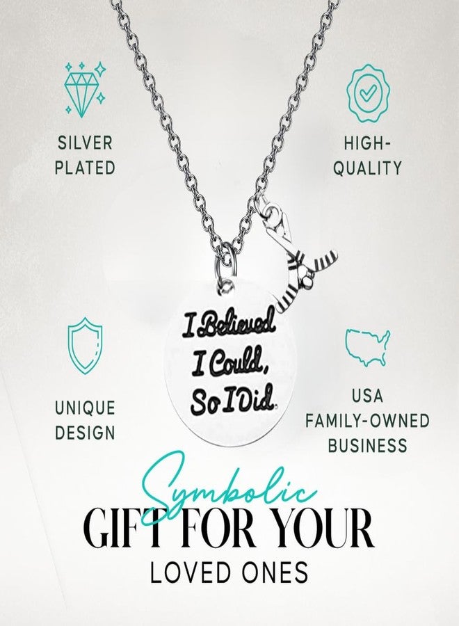 Sportybella Hockey Charm Necklace, I Believed I Could So I Did Jewelry, Gift for Female Hockey Players - Image 4