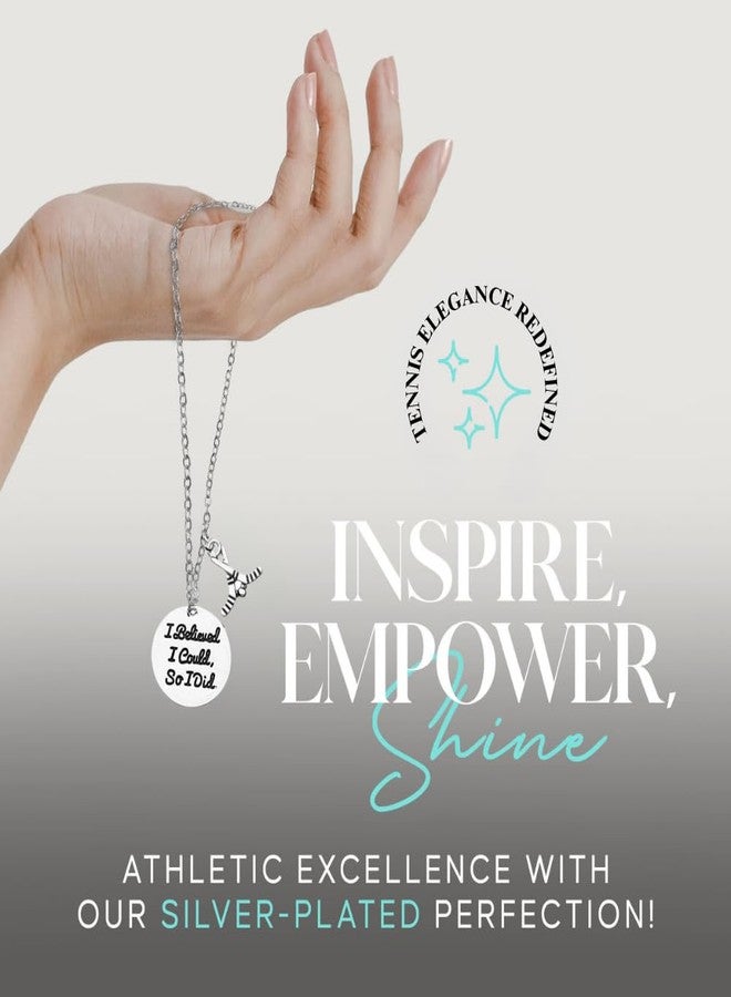 Sportybella Hockey Charm Necklace, I Believed I Could So I Did Jewelry, Gift for Female Hockey Players - Image 2