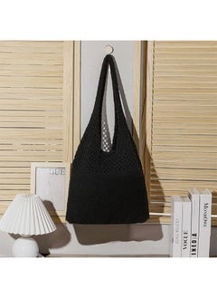 GMORO Crochet Tote Bag For Women, Crochet Mesh Beach Tote Bag Summer Vacation Aesthetic Boho Knit Bag for Women, Beach Top-handle Tote Bag  - Image 2
