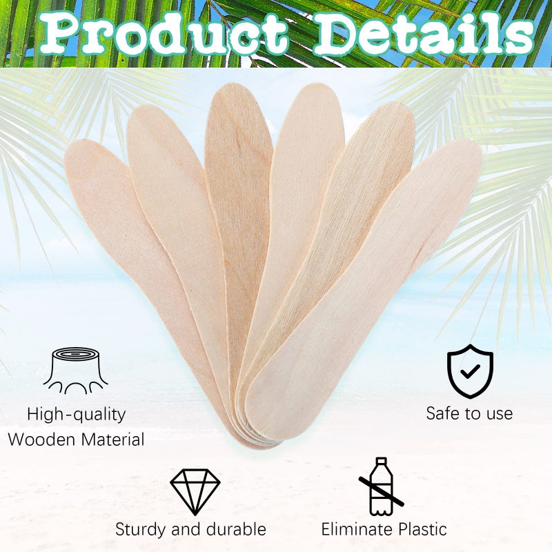 Nuogo 1500 Pcs Wooden Ice Cream Sample Spoons Bulk Disposable Honey Gelato Tasting Sticks Cutlery Mini Wood Chocolate Hot Cocoa Essential Small Wedding Dessert Spoon for Eating Sampling Craft 3 Inches - Image 3
