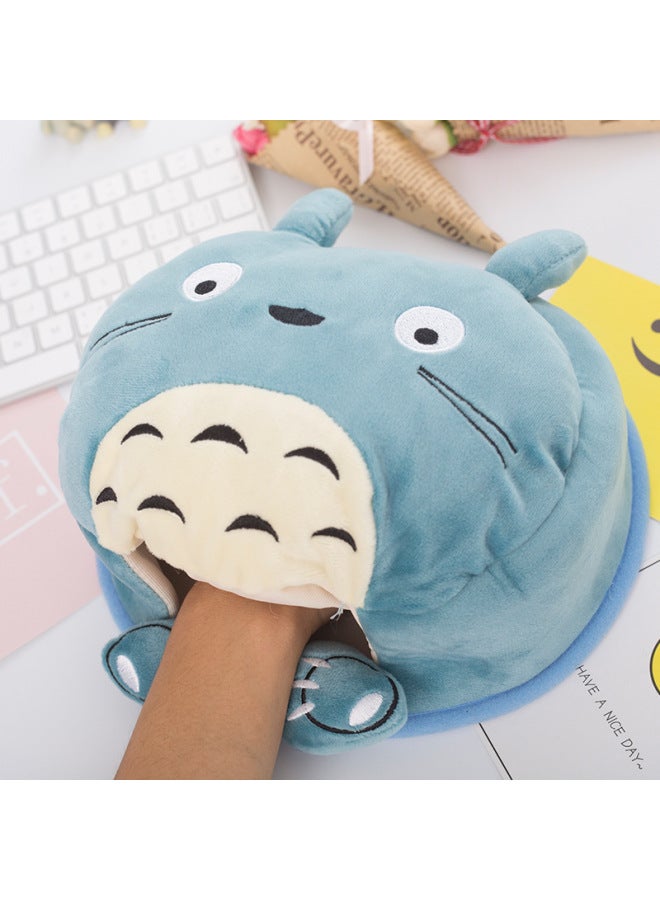 Computer Heated Hand Warmer Mouse Pad With Wrist Guard Thickeneded Cartoon Warm Winter Heating Mouse Cover Hand Warmer-Pattern:Dark Coffee Bear Paw - Image 4