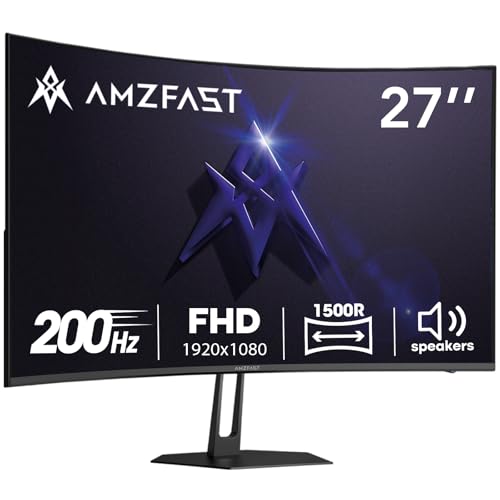 amzfast Amzfast Curved Gaming Monitor 27 inch Z0A92E76A96C8EAED3874Z
