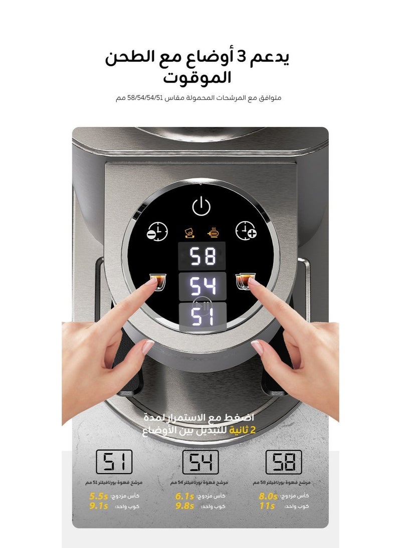 HiBREW Automatic Burr Mill Electric Coffee Grinder with 48 Gears for Espresso American Coffee Pour Over Visual Bean Storage G7 - Image 4