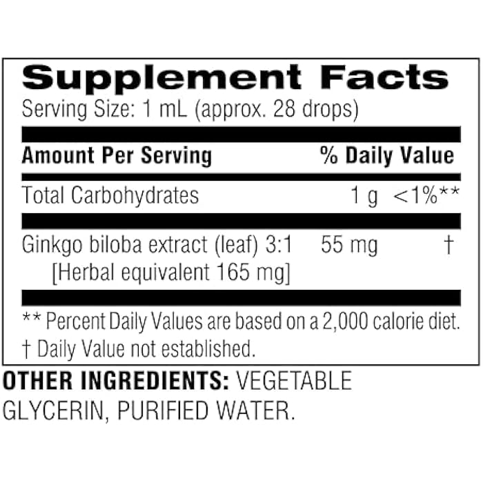 Botanic Choice Ginkgo Biloba Leaf Liquid Extract – Alcohol Free, Gluten Free, Fast Acting Supplement Drops – Easy to Use Dropper 1 Fluid Ounce - Image 2