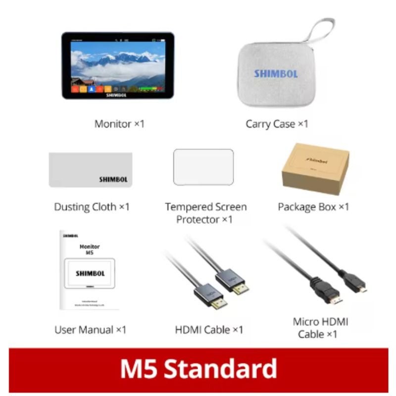 Shimbol M5 Memory Master 5.5 inch 1200nit 4K Hdmi Touchscreen Camera Field Monitor - Image 2