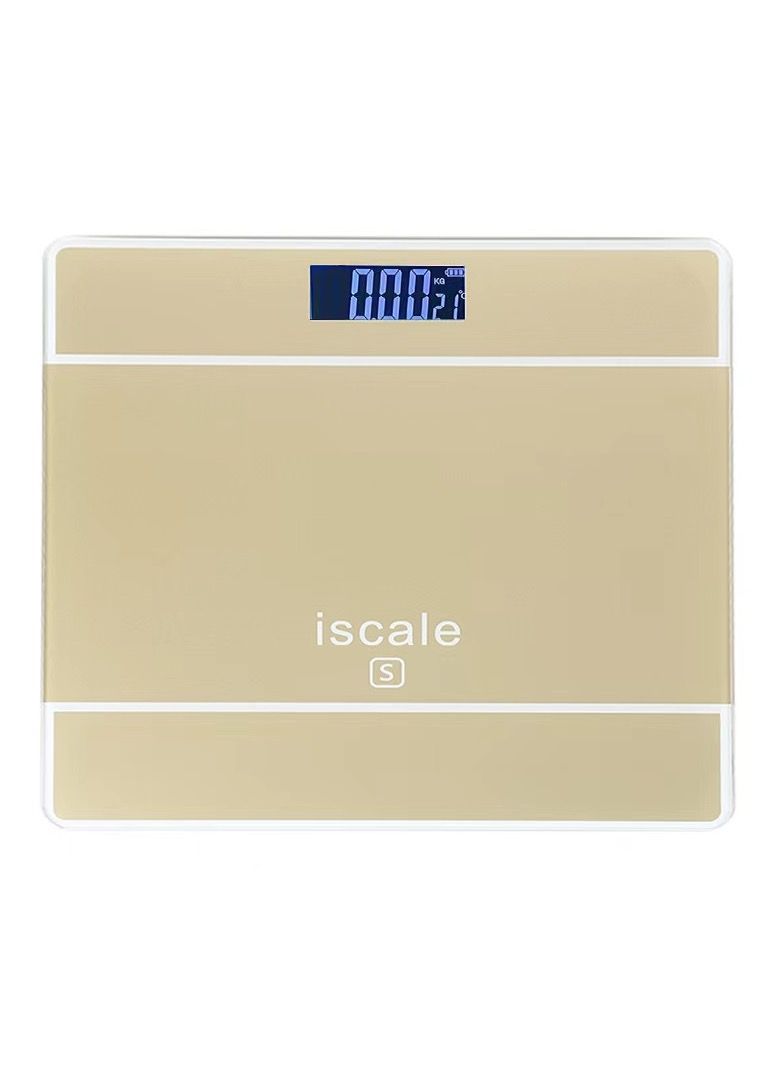 Iscale Body Weight Digital Scale with LCD Display Screen-Gold 