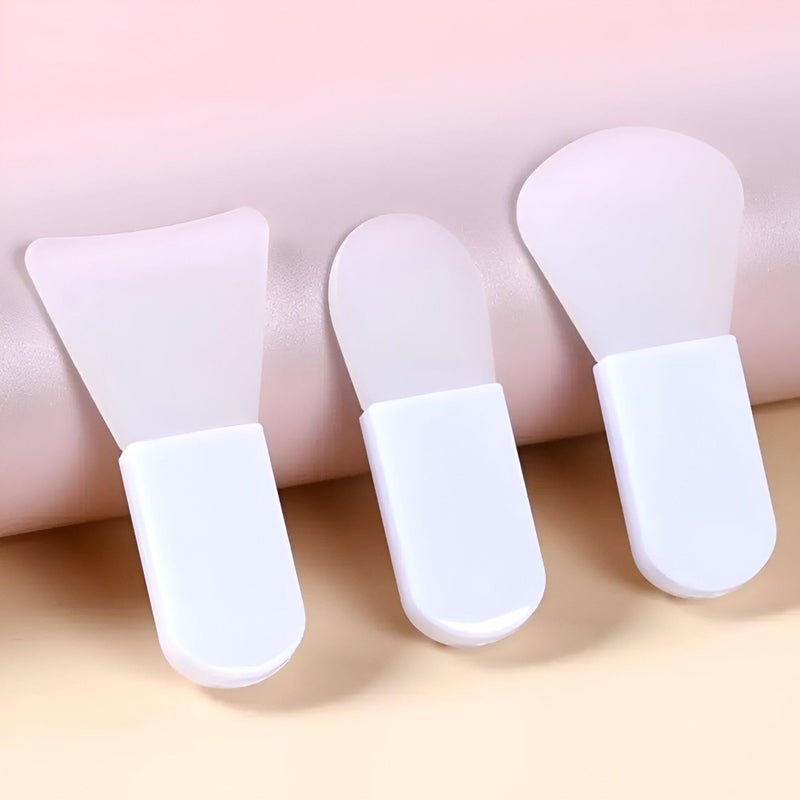 Silicone Beauty Brushes - Elevate Your Makeup with 3 Piece Silicone Brush Set, Including Makeup Mask, Clay Mask, Eye Mask, Facial Cleanser for a Luxurious and Effective Grooming Routine