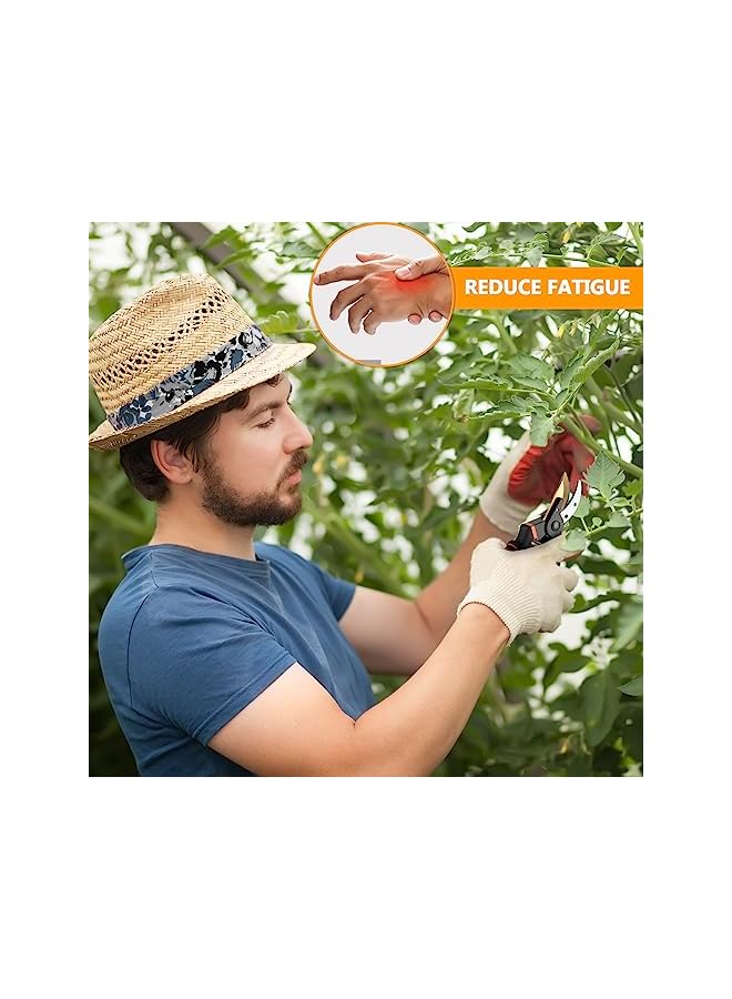 PROMASS مقص تقليم، 8.5" أدوات حديقة مهنية متميزة مع شفرة حادة من الفولاذ المقاوم للصدأ مقص حديقة لقص الزهور وتقليم النباتات - Image 4