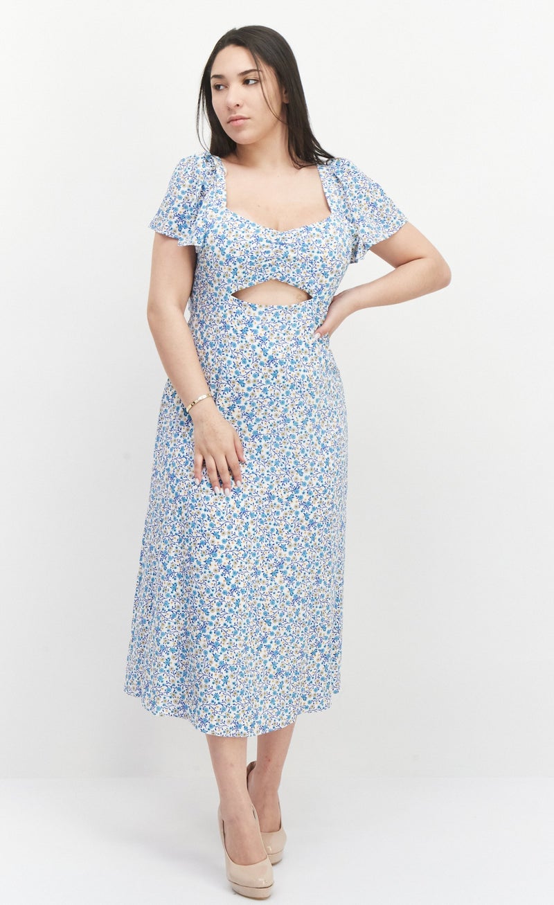 BCBGeneration Women Floral Print Midi Dress, Multicolor - Image 1