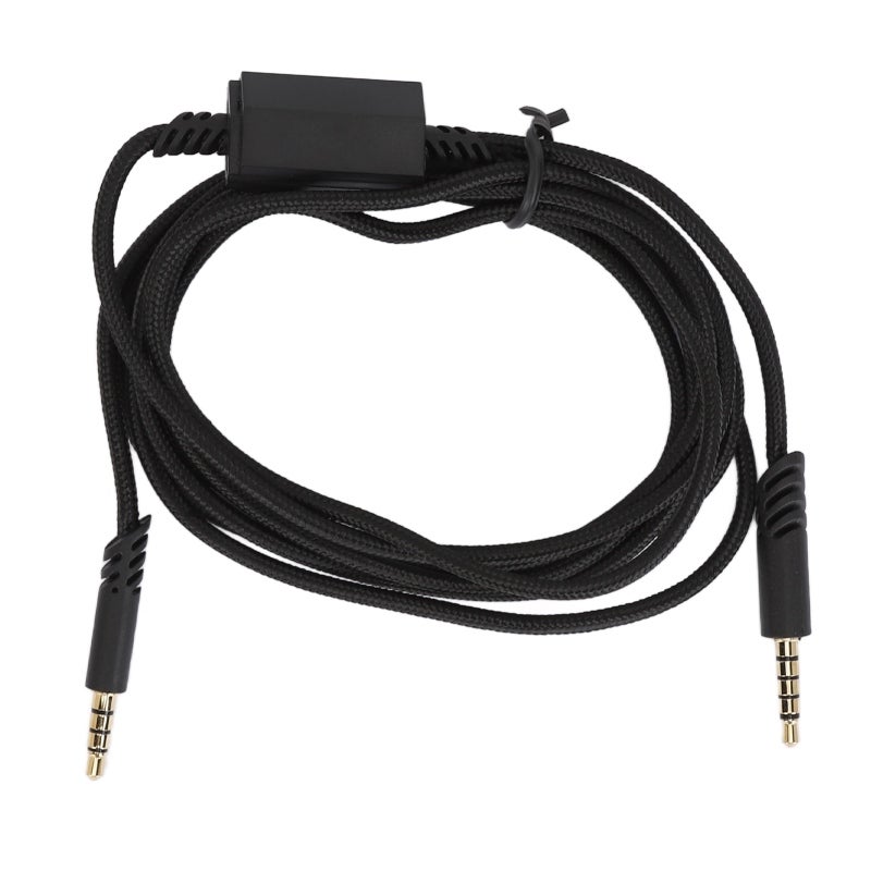 Gaming Headset Replacement Cable 2m Braided Nylon - 3.5mm TRRRS to TRRS with In-Line Microphone Control Compatible for Logitech Astro A10 A40 Gaming Headphones PS5 PC - Image 2