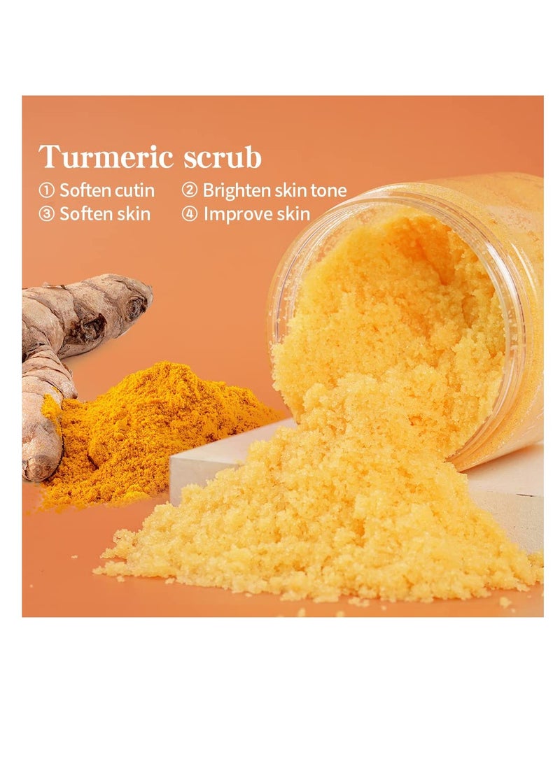 Liyalan Turmeric Body Scrub Moisturizing and Exfoliating Body, Face, Hand, Foot Scrub,Nourishes Skin,Deep Cleansing 7.8oz - Image 4