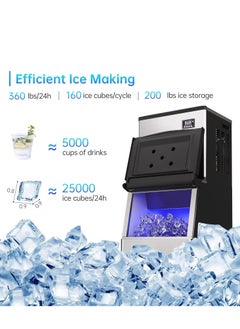 Cool Baby COOLBABY Commercial Ice Maker 250KG/24H, 160 ice-tray, Stainless Steel Industrial Modular Full Dice Ice Cube Machine Professional Refrigeration Equipment  - Image 3