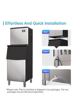Cool Baby COOLBABY Commercial Ice Maker 250KG/24H, 160 ice-tray, Stainless Steel Industrial Modular Full Dice Ice Cube Machine Professional Refrigeration Equipment  - Image 2