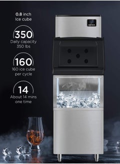 Cool Baby COOLBABY Commercial Ice Maker 250KG/24H, 160 ice-tray, Stainless Steel Industrial Modular Full Dice Ice Cube Machine Professional Refrigeration Equipment  - Image 5