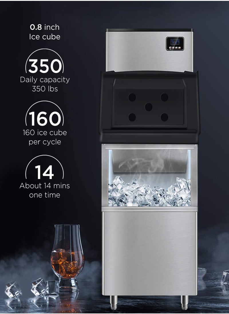 Cool Baby COOLBABY Commercial Ice Maker 250KG/24H, 160 ice-tray, Stainless Steel Industrial Modular Full Dice Ice Cube Machine Professional Refrigeration Equipment  - Image 5
