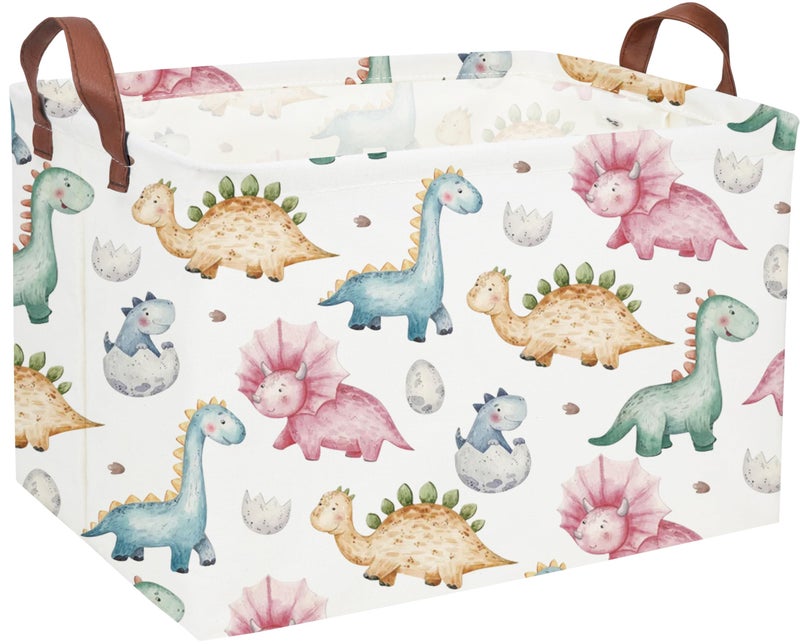 Essme Dinosaur BasketsCute Basket Dinosaur Baskets with Handles for Dinosaur Room Decor ClothesBooks BinsCute Dinosaur - Image 2
