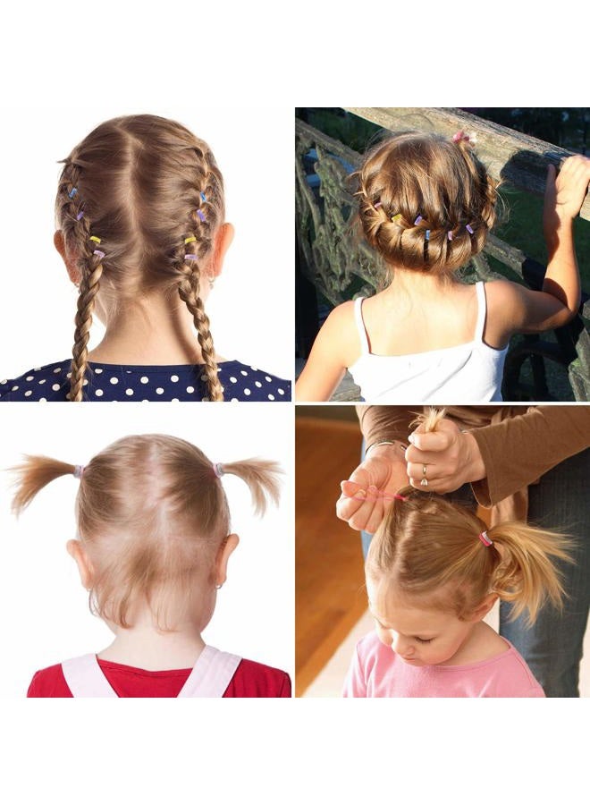 Extrapins Toddlers Hair Ties for Kids Girls Baby Elastic Mini Hair Bands 1800pcs No Damage Hair Rubber Bands Multi Candy&Deep Color Hair Holder (Jelly colors + Deep colors) - Image 5