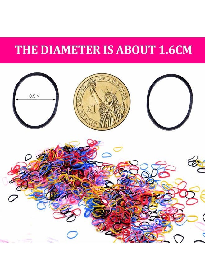 Extrapins Toddlers Hair Ties for Kids Girls Baby Elastic Mini Hair Bands 1800pcs No Damage Hair Rubber Bands Multi Candy&Deep Color Hair Holder (Jelly colors + Deep colors) - Image 3