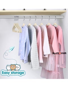 Red Dot Gift 50-Pack Beige Velvet Kids Hangers - (35cm / 14 Inch) Premium Childrens Hangers for Closet, Ultra-Thin Cute Hangers Kids Clothes Hanger, Small Hangers for Kids Clothes  - Image 5