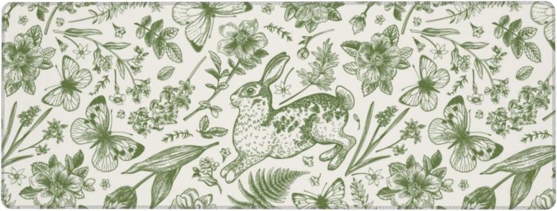 XL Mouse Pad 11.8 X 31.5-Inch Green Floral Botanical Desk Mat - Spacious Workspace for Keyboard Mouse Premium Surface Protection for Home Office Students Desk Accessories - Image 3