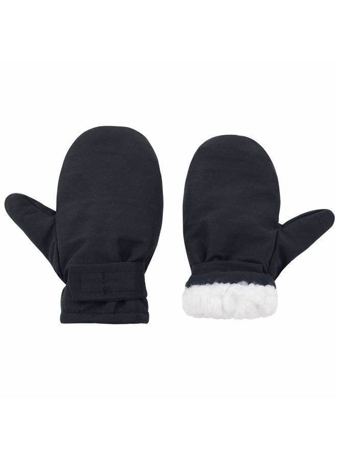 American Trends Lined Fleece Toddler Mittens Kids Winter Warm Gloves Child Ski Gloves Waterproof Snow Baby Mitten for Boys Girls, Y Black, M (Fits 2-3 Years) - Image 1