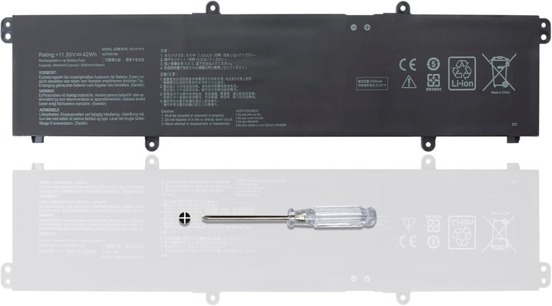 B31N1915 C31N1915 Battery for Asus EXPERTBook B1 B1400CEAE B1500CEAE L1 L1400CDA L1400CDA-EK0355T L1500CDA L1500CDA-EJ0495T BR1100CKA-GJ0272RA BR1100FKA-BP2092RA 0B200-03760000 11.55V/42Wh/3640mAh - Image 1