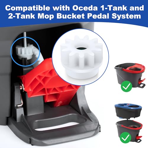 TIDYKITC 3 Pcs Spin Mop Bucket Replacement Gear Compatible with O Cedar Mop Bucket Pedal Only One Way Bearing Repair Parts - Image 2