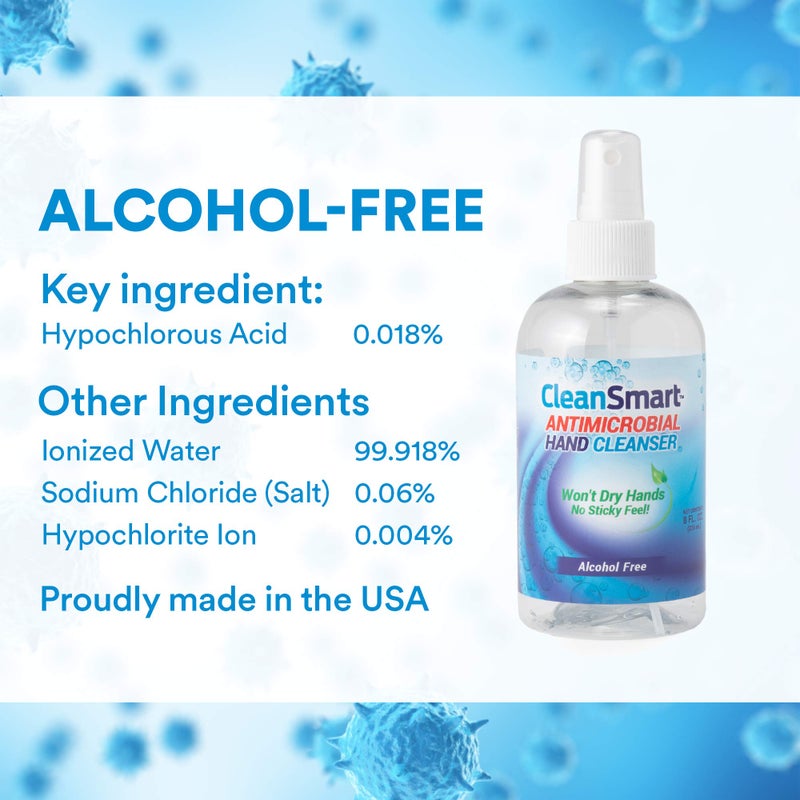 CleanSmart Antimicrobial Skin & Hand Cleanser, 8 Ounce Bottle (Pack of 2) Alcohol-Free Safe Cleanser - Image 5