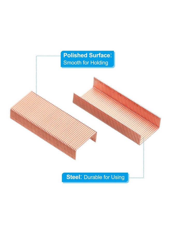 PATIKIL 24/6 Staples, 2000 Pcs 50/Strip Standard Size Jam Free Sharp Chisel Point Stapler Refill For Desktop Stapler Home Office, Rose Gold - Image 4