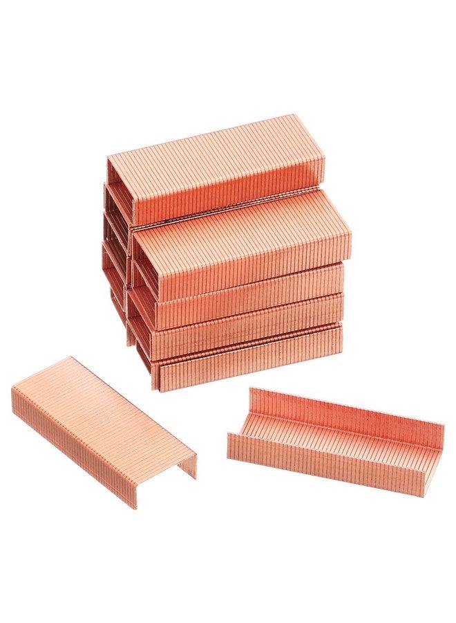 PATIKIL 24/6 Staples, 2000 Pcs 50/Strip Standard Size Jam Free Sharp Chisel Point Stapler Refill For Desktop Stapler Home Office, Rose Gold - Image 1