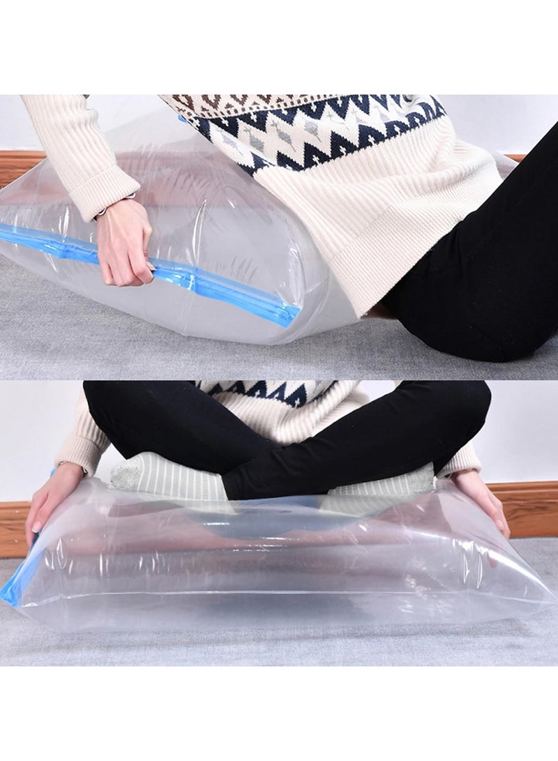 عربست أكياس تخزين مفرغة من الهواء، 25 قطعة كبيرة الحجم، بسحاب فاخر، أكياس ضغط قابلة لإعادة الاستخدام، موفرة للمساحة مع مضخة كهربائية ومضخة يدوية، تُستخدم أكياس التفريغ للألحفة والوسائد والبطانيات والستائر والسفر والملابس - Image 2
