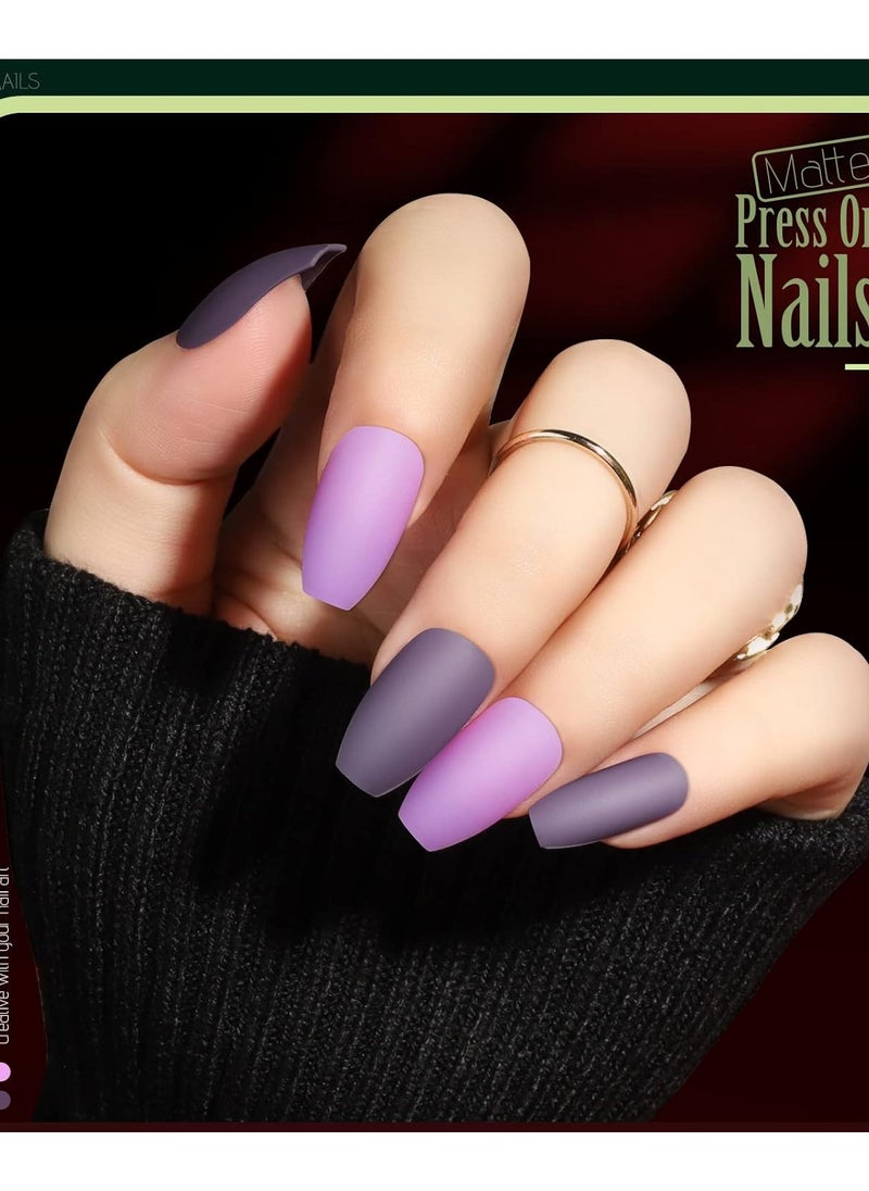 Nail design kit consisting of 36 pieces, 24 pieces of colored press-on nails, 2 stickers, rhinestones, 5 double-face stickers, 2 files, 2 cuticle pushers, and nail glue.