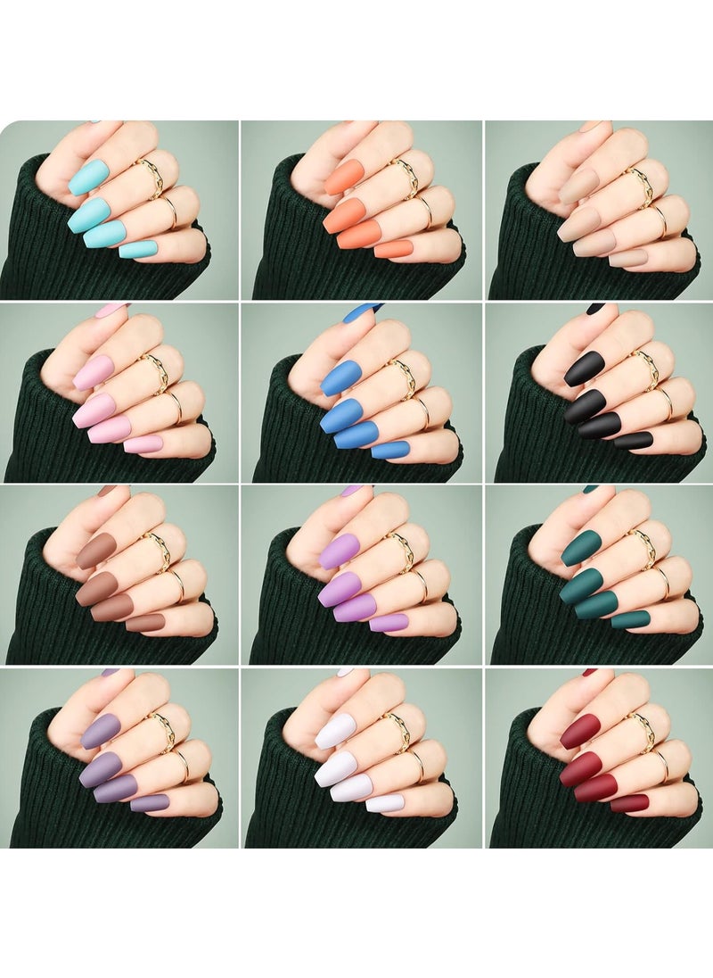 Nail design kit consisting of 36 pieces, 24 pieces of colored press-on nails, 2 stickers, rhinestones, 5 double-face stickers, 2 files, 2 cuticle pushers, and nail glue.