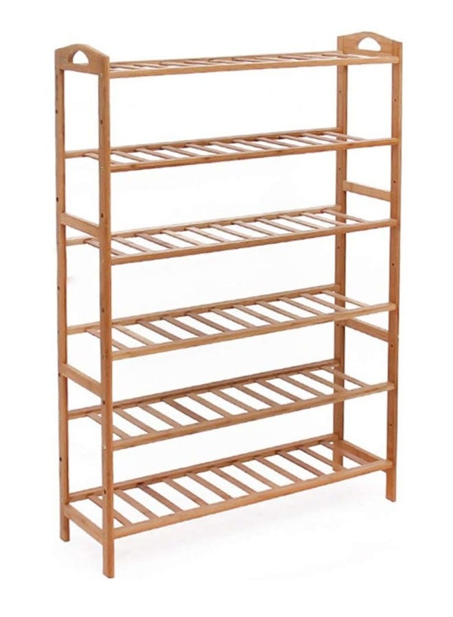 NKX 6 Layer Bamboo Shoe Rack Storage Wooden Standing Shoe Display Shelf  - Image 2