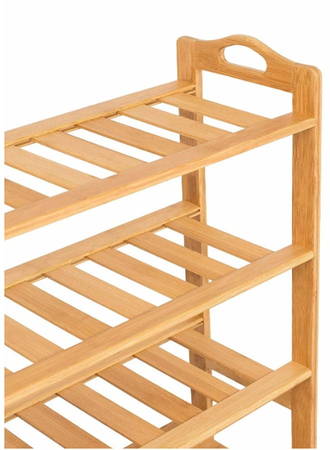 NKX 6 Layer Bamboo Shoe Rack Storage Wooden Standing Shoe Display Shelf  - Image 5
