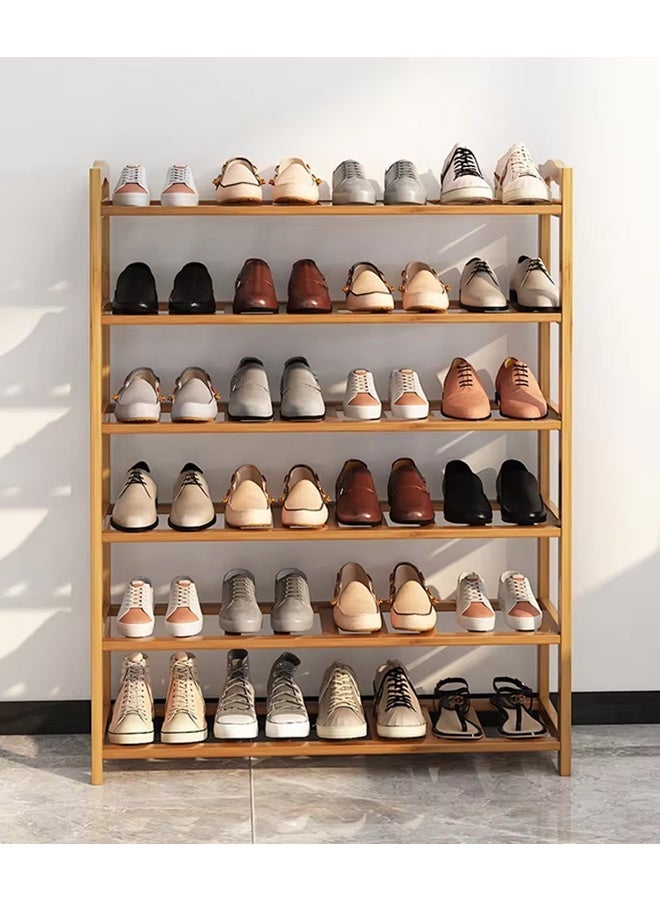 NKX Multi Layer Bamboo Shoe Rack Storage Wooden Standing Shoe Display Shelf - Image 2