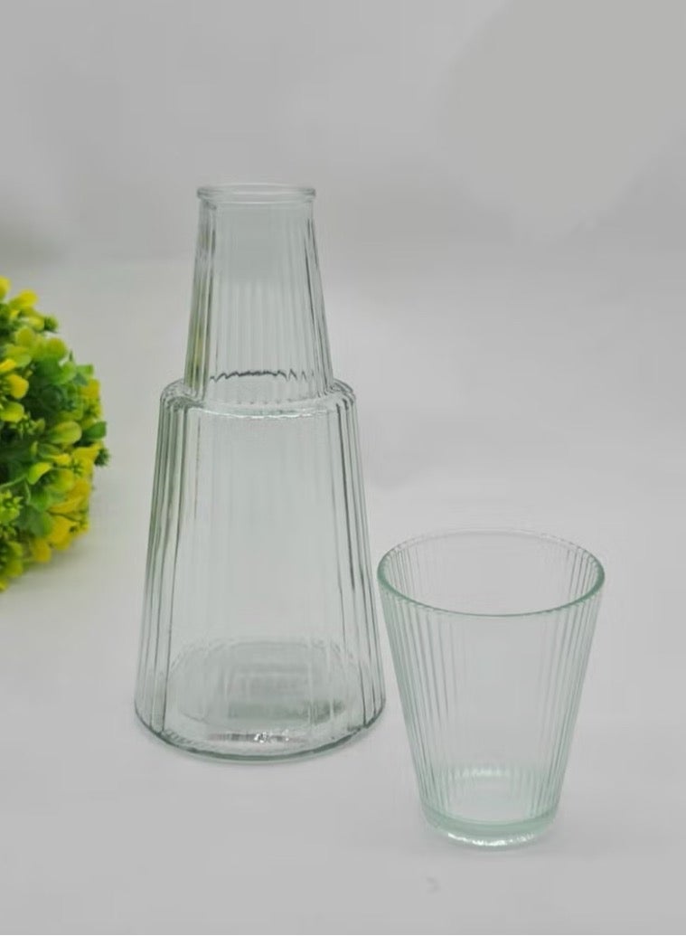 Glass bowl with cup for cold drinks 550ml