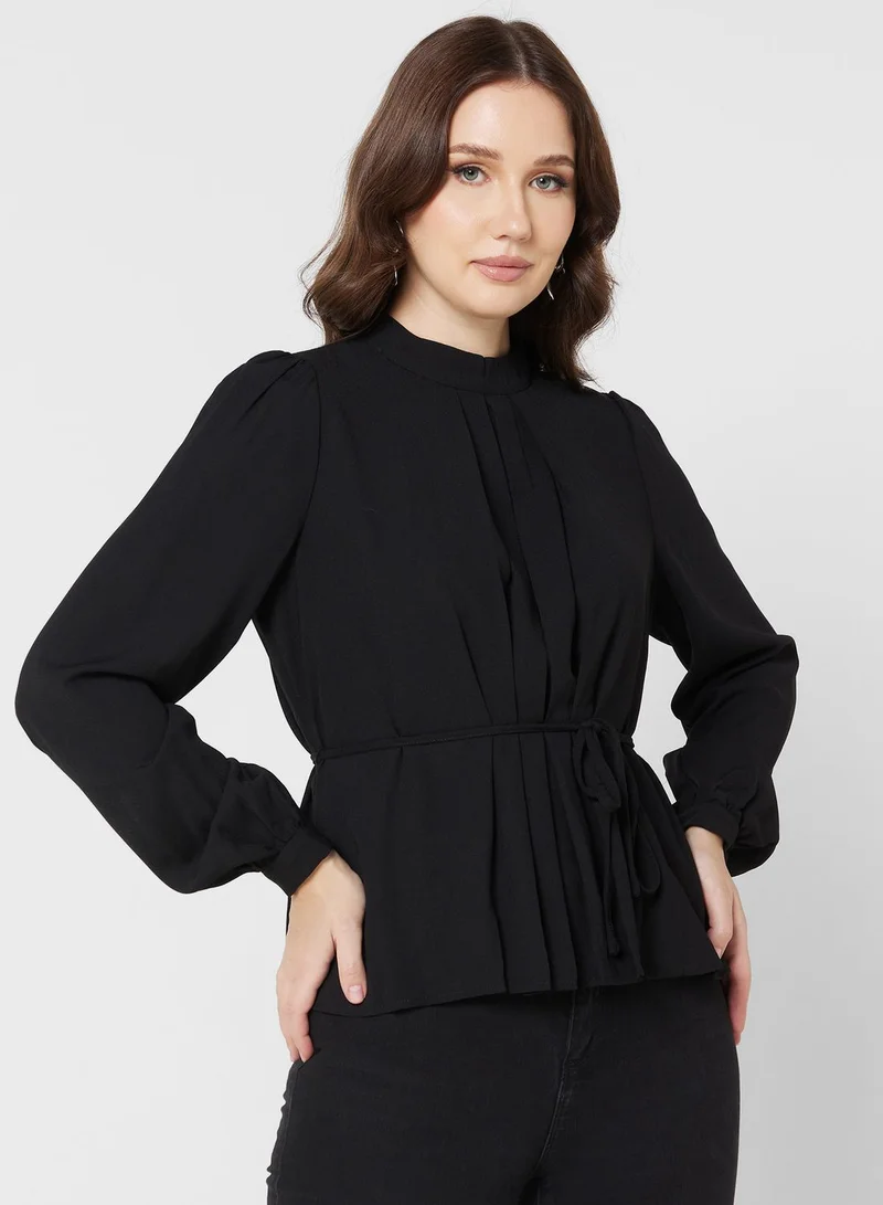 VERO MODA Puff Sleeve Tie Detail Top