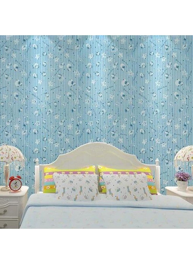 Wolpin Wall Stickers Wallpaper for Kids Room (45 x 500 cm) Cute Cats Girls Boys Bedroom Baby Decoration Wardrobe Furniture Decoration Self Adhesive Waterproof DIY, Crazy Blue - Image 5
