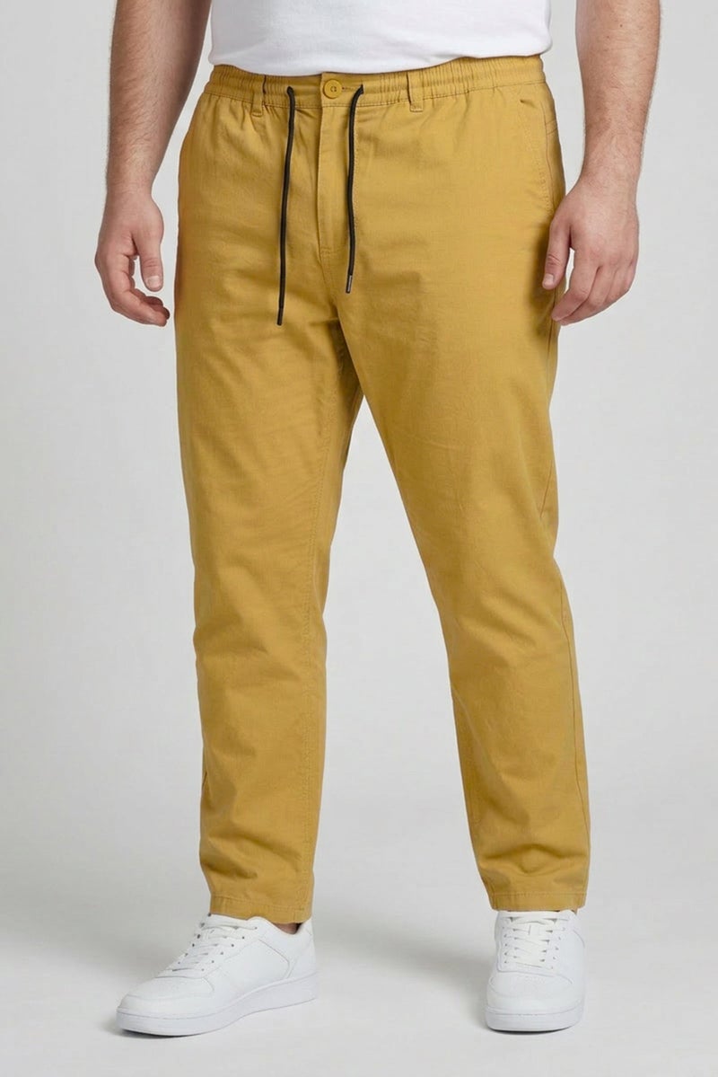Stance Men Regular Fit Plain Chino Pants, Khaki - Image 1