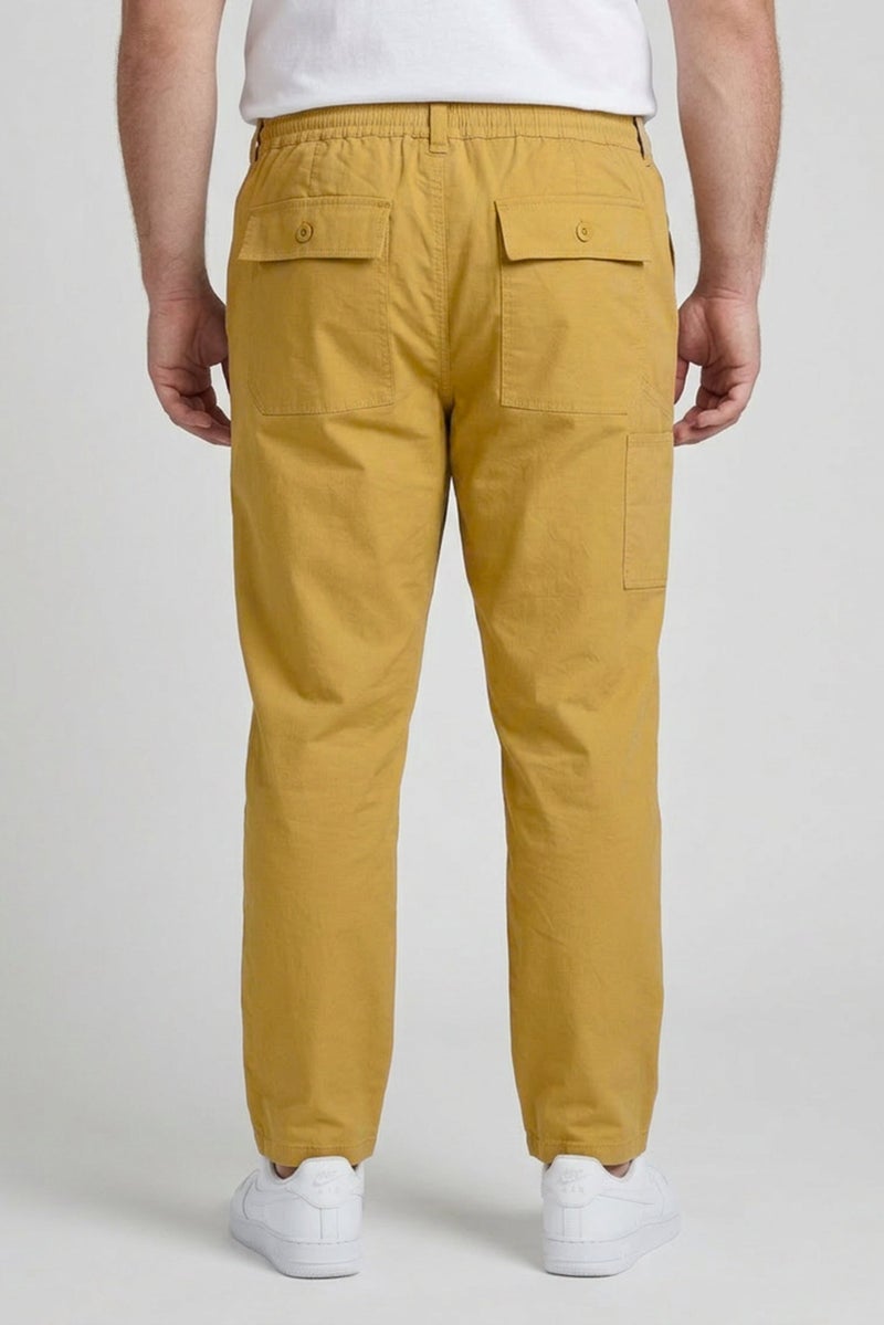 Stance Men Regular Fit Plain Chino Pants, Khaki - Image 4