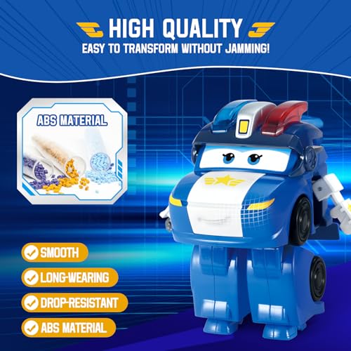 Super Wings Transformable Toys, 5 in Lucie Airplane Transforming Figures Toys, 2 in 1 Mode Rescue Bots Action Figure for 3-5 Year Old Boys Girls, Fun Plane Toy for Toddlers Kids Age 3 4 5 6 7 - Image 4