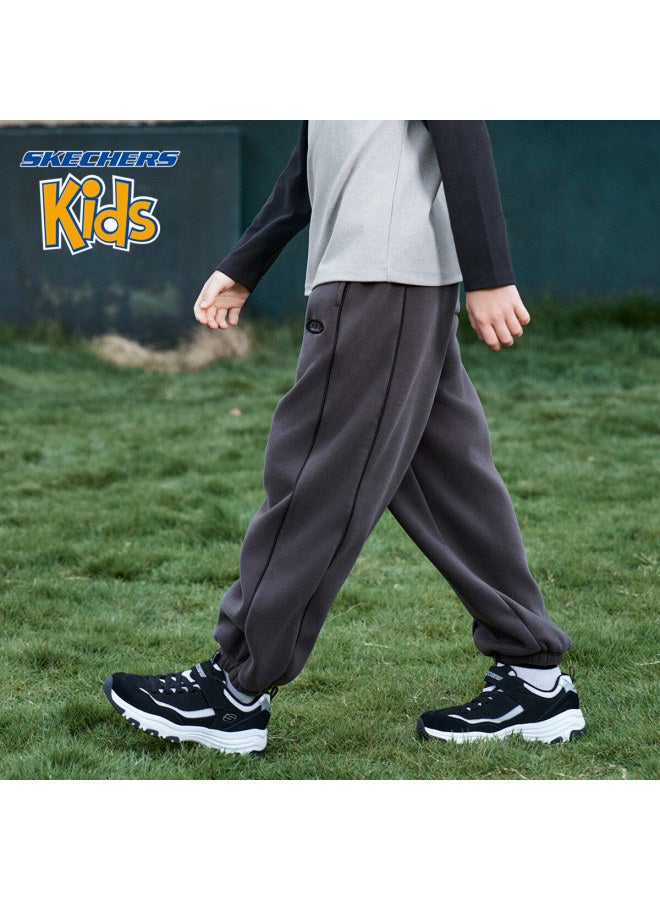 Skechers Boys' Sports Pants Winter Children's Sweatpants Casual Trousers Road Gray Size 120 - Image 3