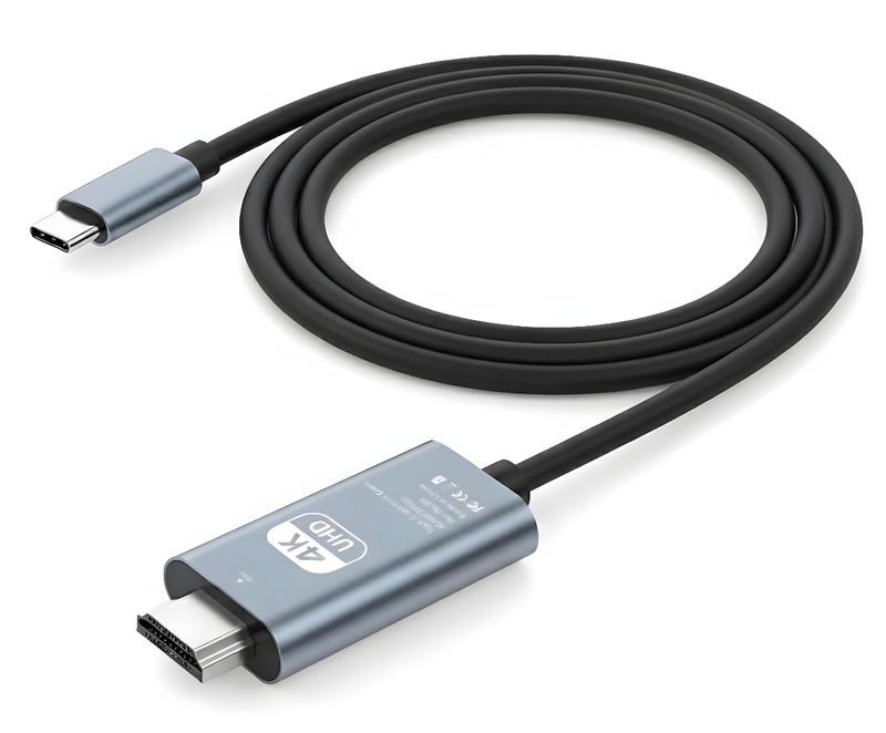 VIHOMI USB Type C to HDMI Cable 6.6FT (2 Meter) – 4K@30Hz, 2K@144Hz Ultra High Speed 48Gbps Cord for Laptop, MacBook Pro/Air, PS5, Chromebook, TV, iPad & Tablet – UHD Quality - Image 3