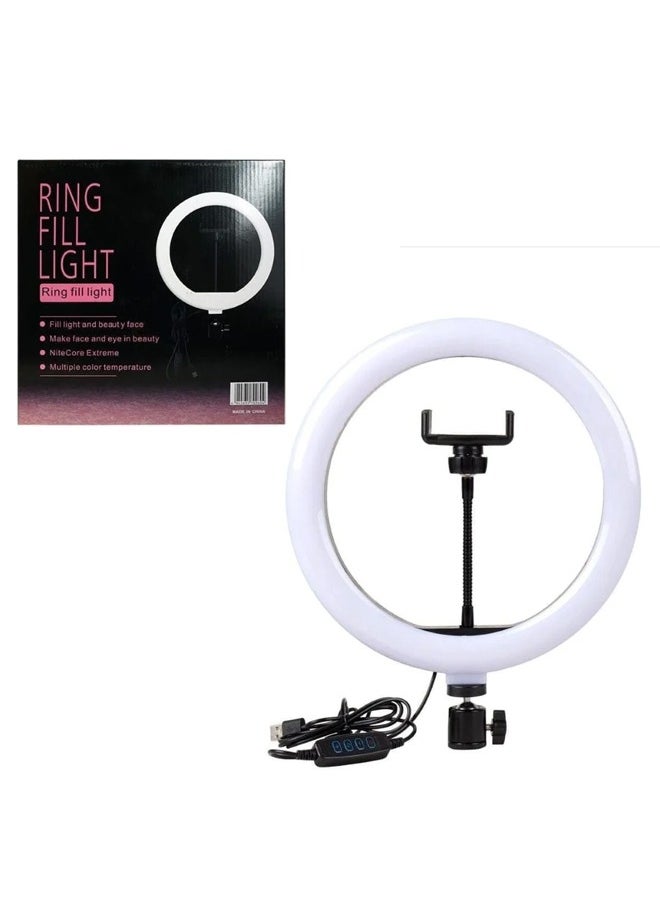 MOG - Mog 18 inch Professional Ring Fill Light Big LED Ring Light with 3 color modes Dimmable Lighting For YouTube Photo-shoot Video shoot  Live Stream Makeup & Vlogging Cameras White - Image 1