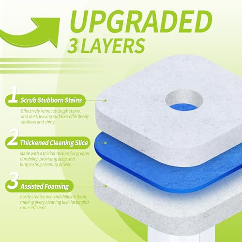 IVYROLL Toilet Bowl Cleaner Wand Refills Compatible with CLOROX 63 Count Disposable Toilet Brush Refills Replacement Heads for Toilet Cleaning System - Image 3