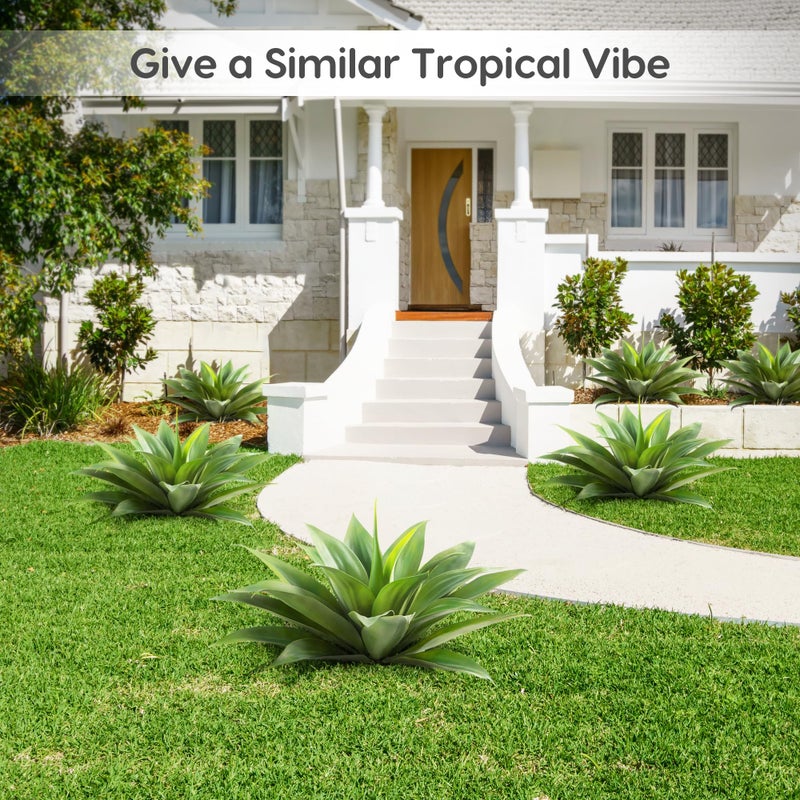 Velener Artificial Plant Outdoor Agave - Large Size UV Resistant Fake Agave Plants for Indoor and Outdoor Succulents Decor(28 Inch) - Image 3