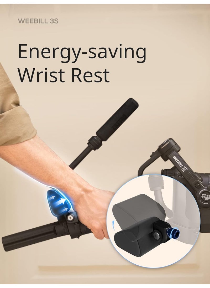 Zhiyun ZHIYUN Weebill 3S Combo [Official] Gimbal Stabilizer for DSLR and Mirrorless Camera Canon/Nikon/Sony/Panasonic/Fujifilm, Native Vertical Shooting,Extendable Sling Grip  - Image 4