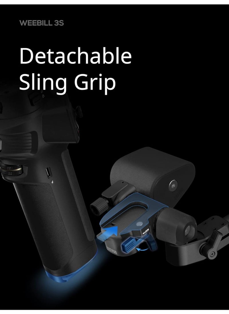 Zhiyun ZHIYUN Weebill 3S Combo [Official] Gimbal Stabilizer for DSLR and Mirrorless Camera Canon/Nikon/Sony/Panasonic/Fujifilm, Native Vertical Shooting,Extendable Sling Grip  - Image 3